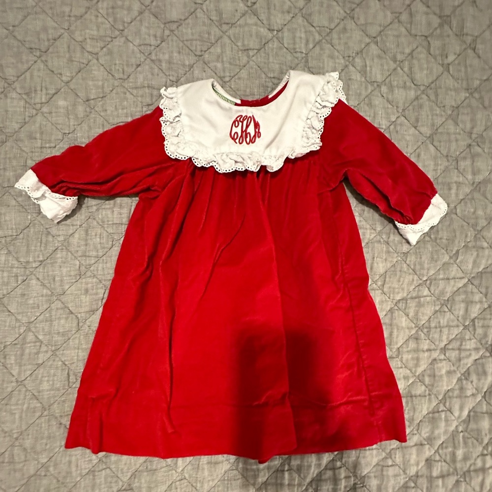 Monogram corduroy dress